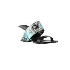 Printed Leather Mules Sandals