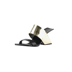 Printed Leather Mules Sandals