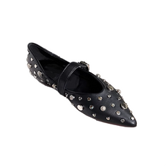 Studded Flat Ballet Shoes