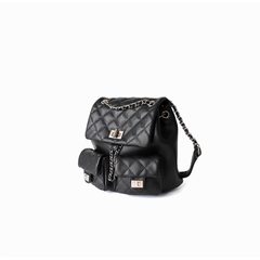 Buckled Quilted Backpack Bag