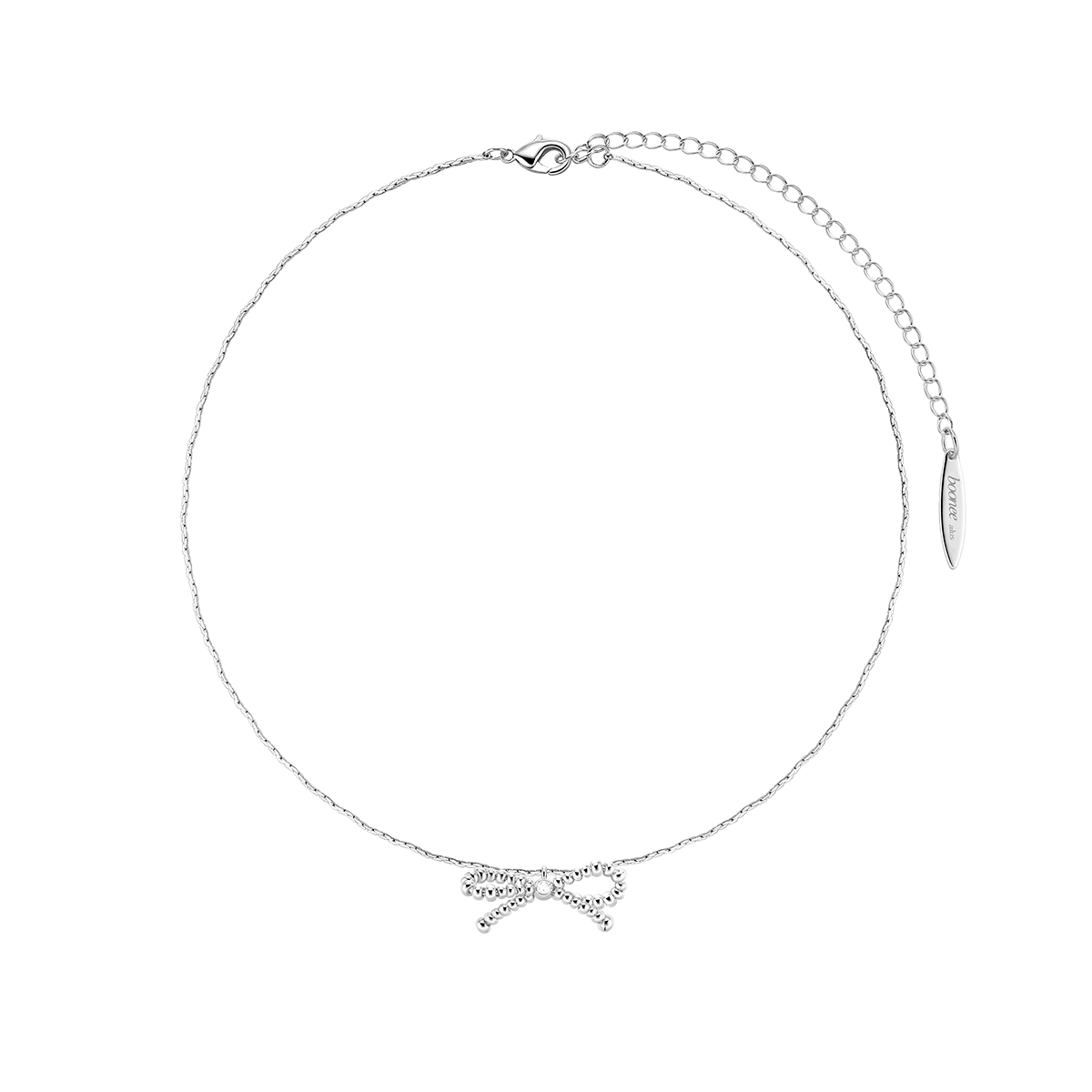 Diamante Bow Necklace