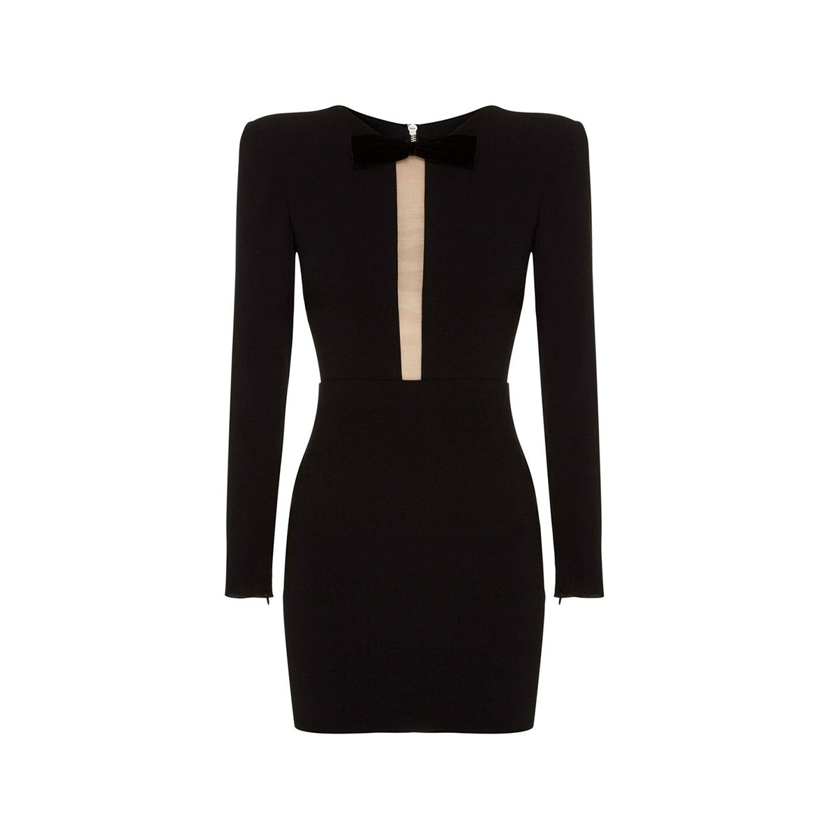 Long Sleeves Mini Evening Dress Gown