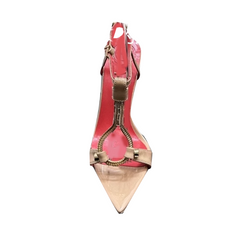 Chain Embellished High Heel Sandals