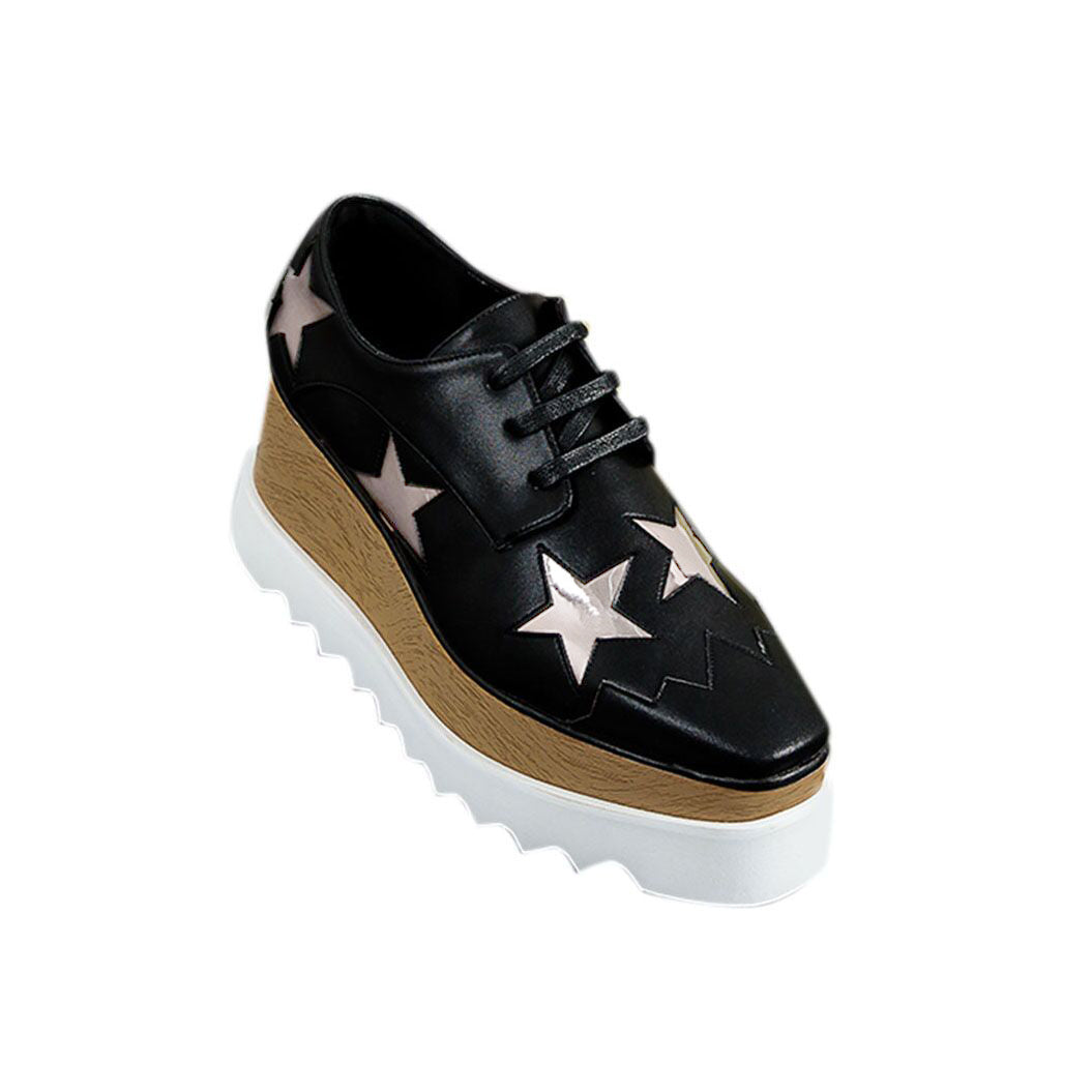 Star Lace Up Oxfords Platform Sneakers