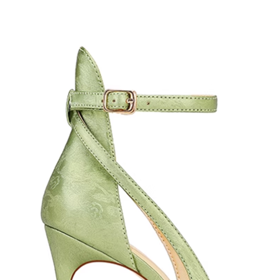 Cut Out Mid Heel Sandals - 8cm