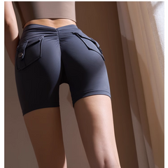 Yoga Pilates Pocket Fitted Fitness Shorts