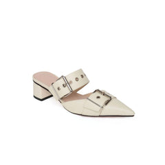 Buckled Block Heel Mules Sandals
