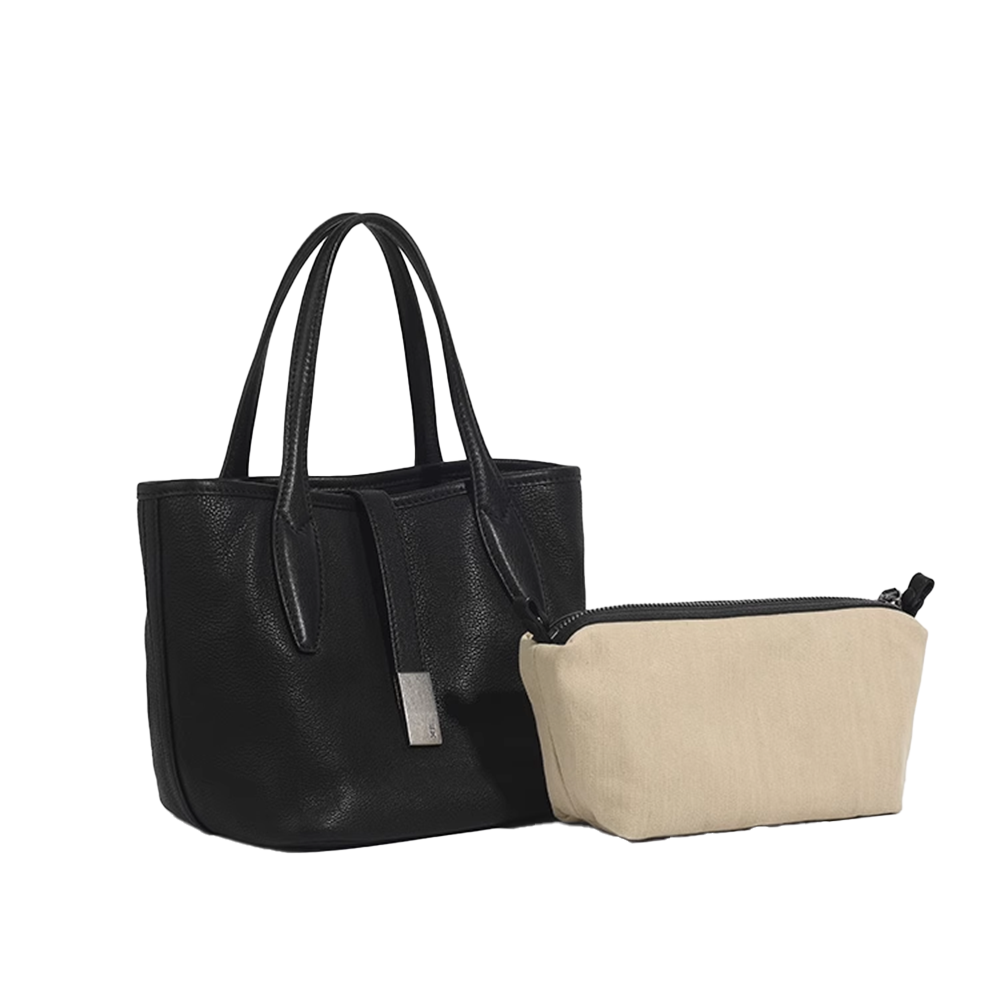 Metal Lock Oversized Tote Bag