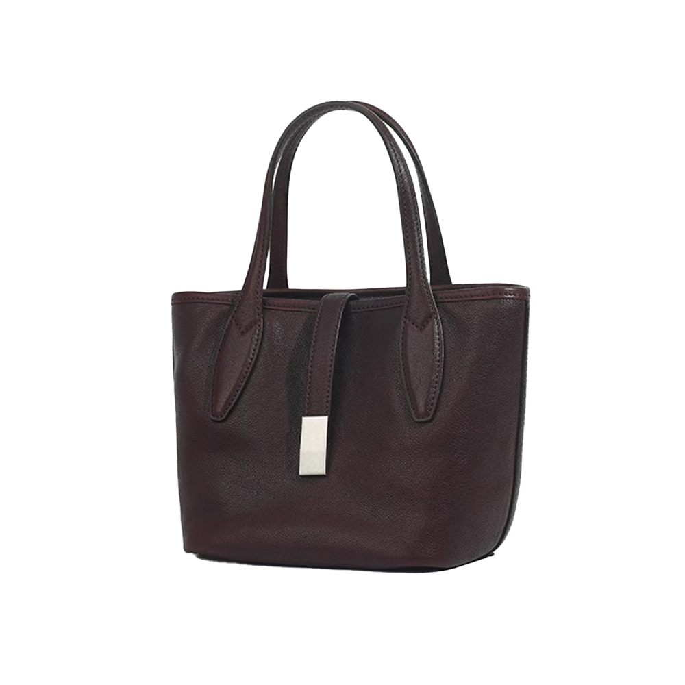 Metal Lock Oversized Tote Bag