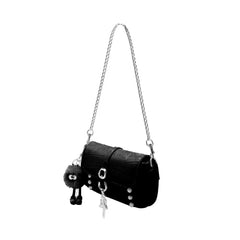 Buckled Studded Cross Body Bag