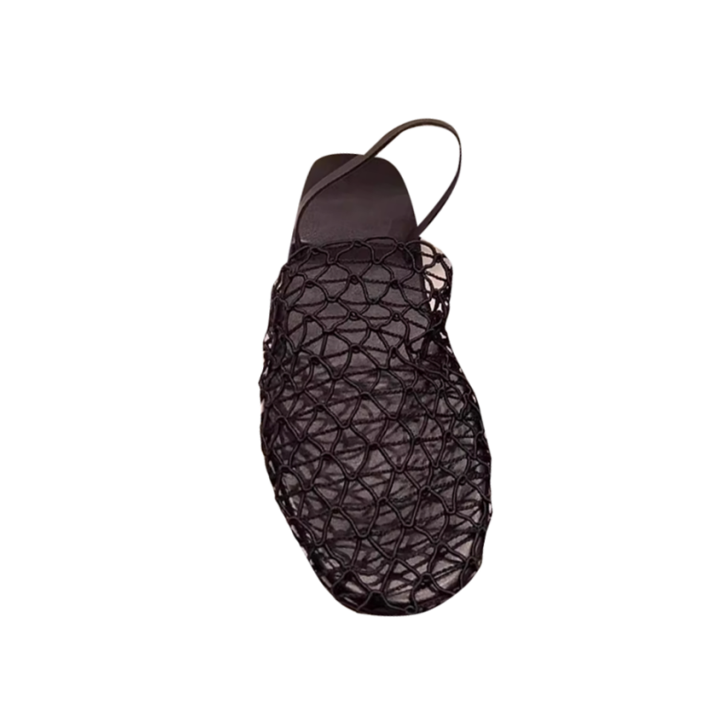 Fishnet Flat Sandals