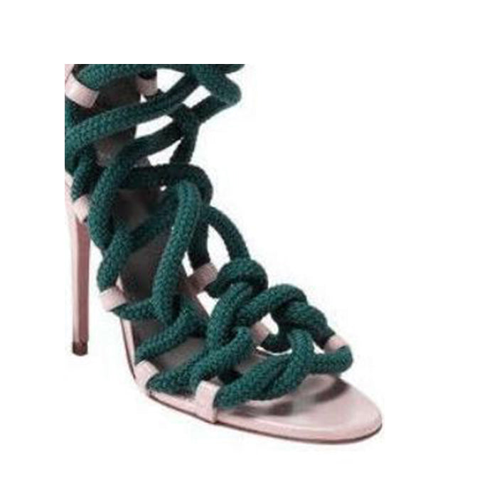 Lace Up High Heel Rope Sandals