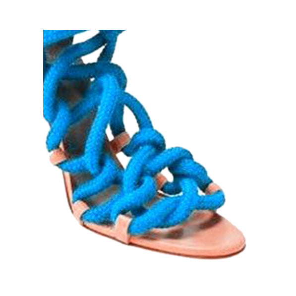 Lace Up High Heel Rope Sandals