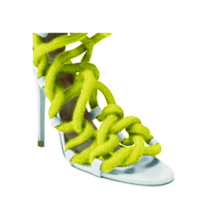 Lace Up High Heel Rope Sandals