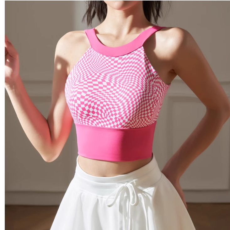 Yoga Pilates Printed Fitted Sports Bra
