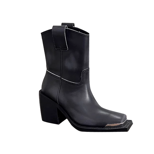 Block Heel Ankle Boots