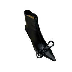 Bow High Heel Ankle Boots
