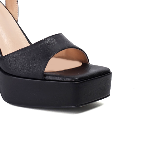 Ankle Strap Leather Platform Sandals