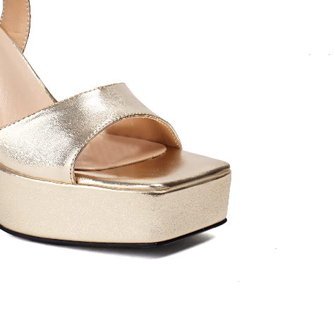 Ankle Strap Leather Platform Sandals
