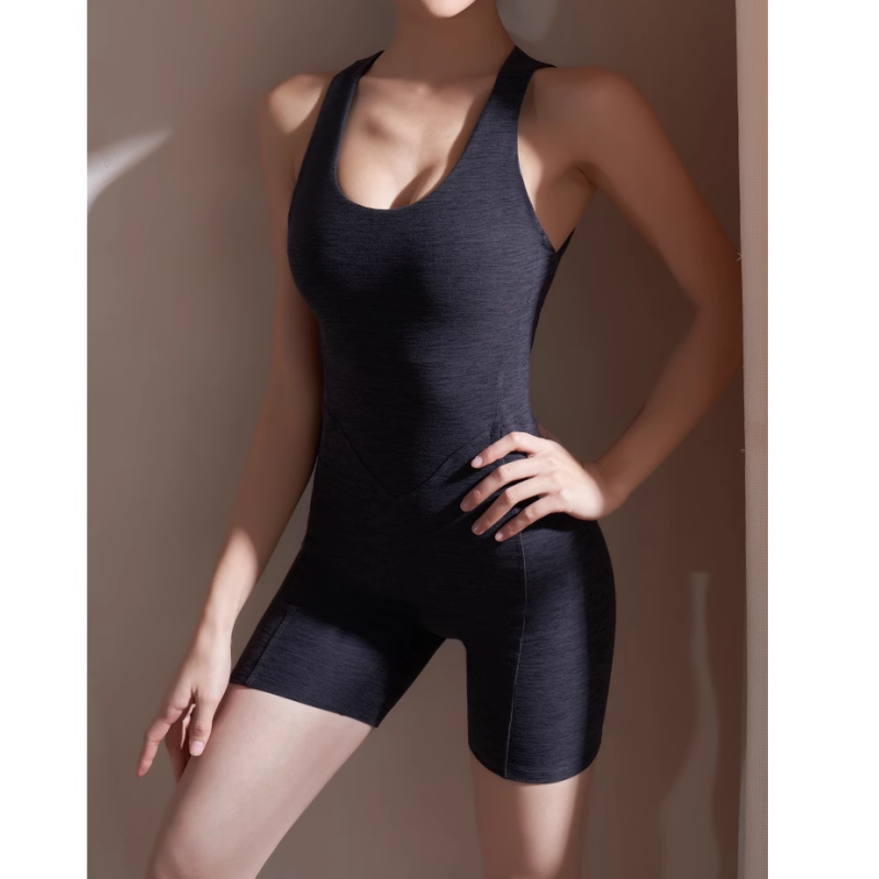 Yoga Pilates Backless Fitted Bodysuit Activewear