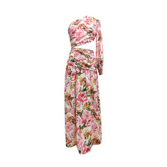 Printed Cut Out Slip Dress
