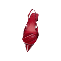Asymmetric Kitten Heel Sandals