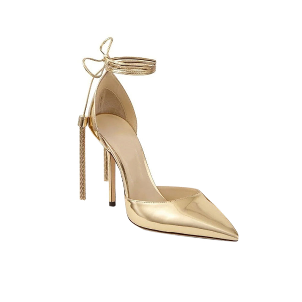 Tassels Lace Up High Heel Sandals