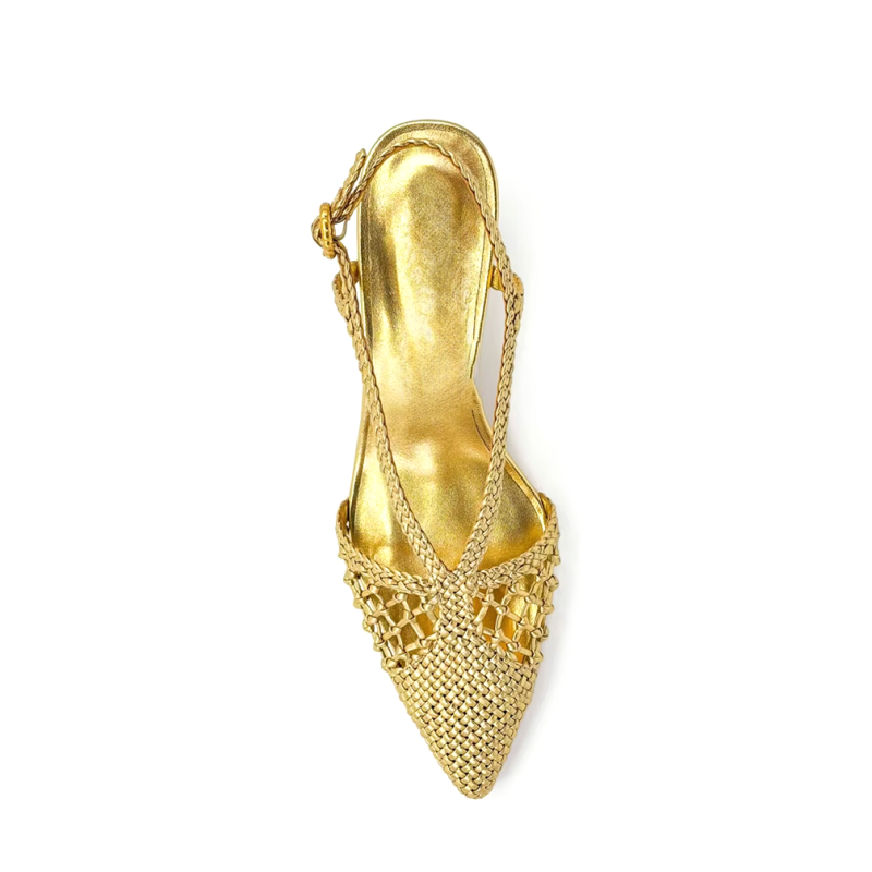 Cut Out Kitten Heel Sandals - 9.5cm