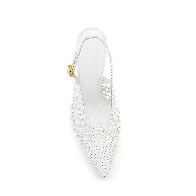 Cut Out Kitten Heel Sandals - 9.5cm