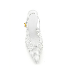 Cut Out Kitten Heel Sandals - 9.5cm
