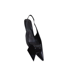 Leather Kitten Heel Sandals