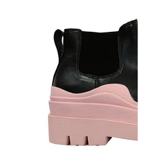 Bi-Color Leather Ankle Boots