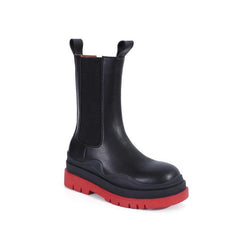 Basic Bi-Color Leather Ankle Boots