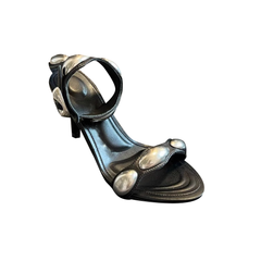 Metal Embellished Mid Heel Sandals