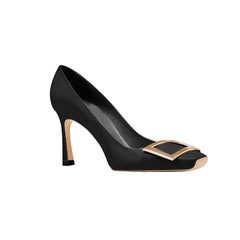 Buckled Mid Heel Pumps - 7cm