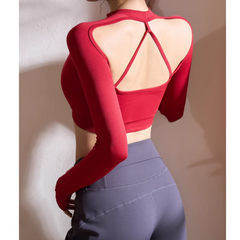 Yoga Pilates Backless Fitted Fitness Top