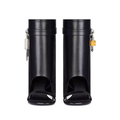 Lock Detailed Wedged Heel Ankle Summer Boots