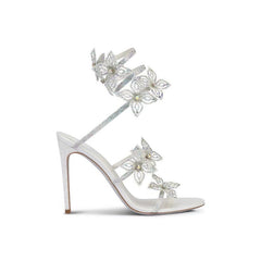 Diamante Flower High Heel Sandals