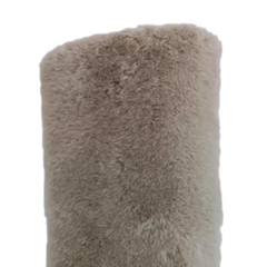 Leather And Fur Knee High Boots - 11.5cm