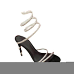 Diamante Ankle Wrap Mid Heel Sandals - 8cm