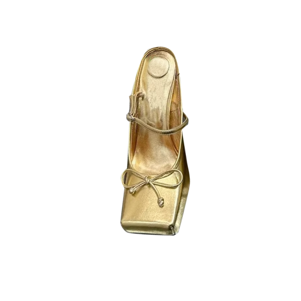 Bow High Heel Mules Pumps - 10cm