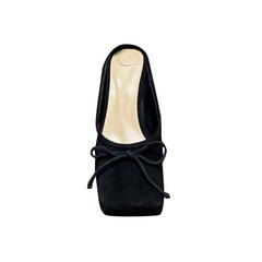Bow Mid Heel Mules Pumps - 4.5cm