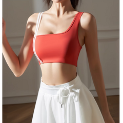 Yoga Pilates Striped Fitted Sports Bra