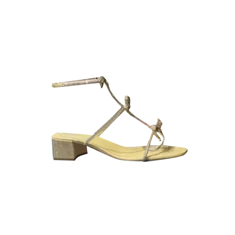 Diamante Bow Flat Sandals