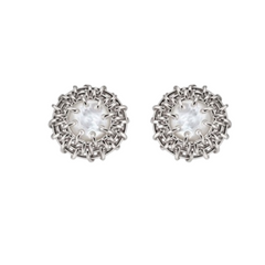 Gem Braided Earrings - Pair