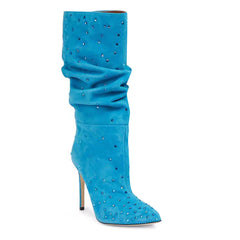 Diamante High Heel Ankle Boots