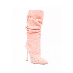 Diamante High Heel Ankle Boots
