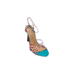 Diamante PVC High Heel Naked Sandals