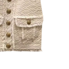Button Mini Skirt