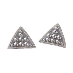 Studded Triangle Earrings - Pair
